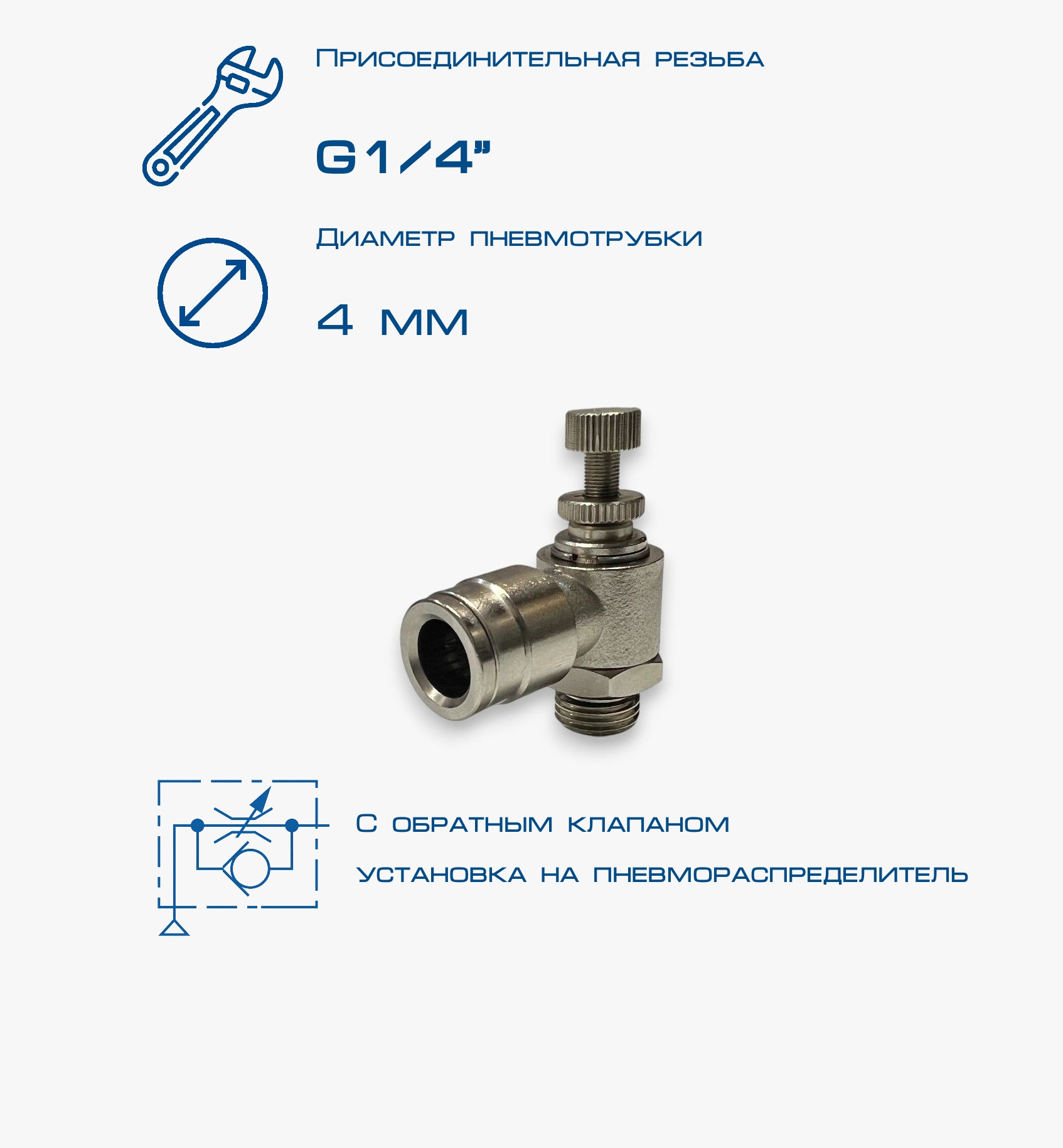Пневмодроссель П-ДР2-1/4-4Ц